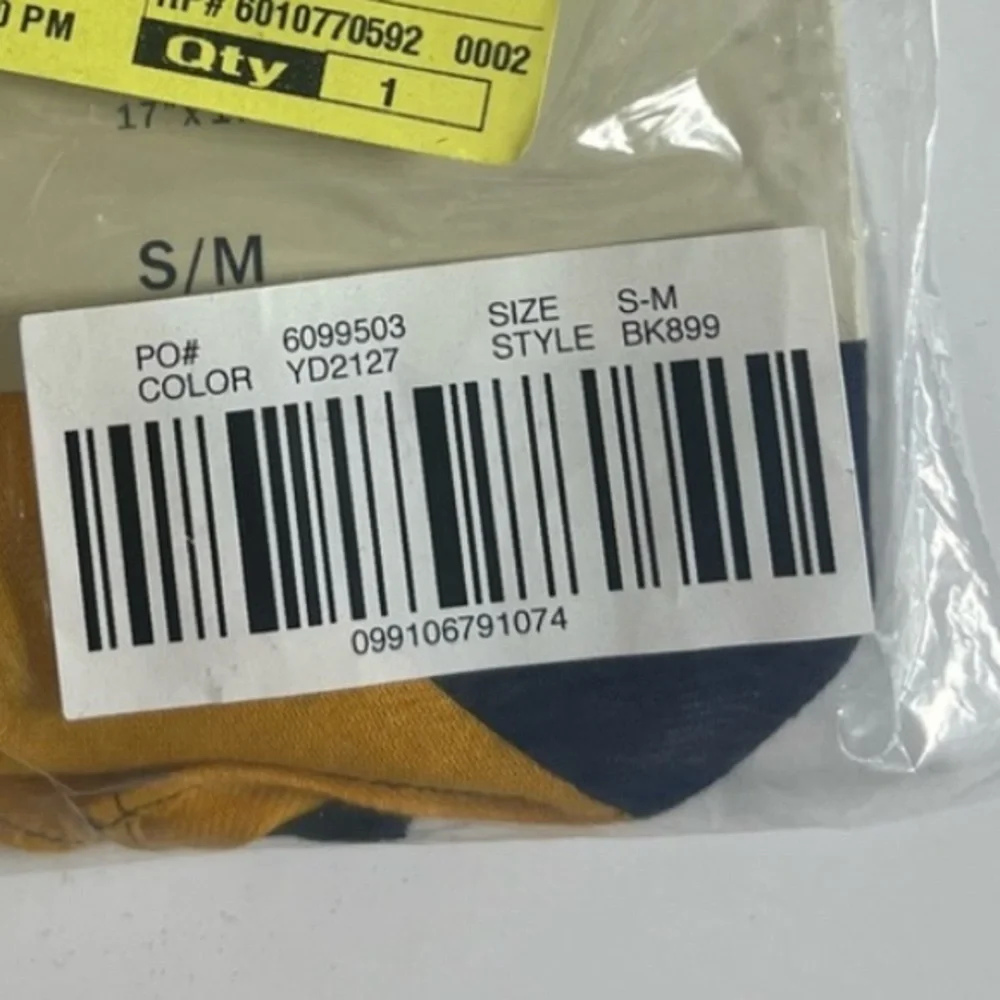 NWT J.Crew Crewmutts Rugby Stripe Yellow and‎ Blue Dog Bandana Small or Medium